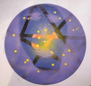 Painting titled "Wiew" by Frederic Lafay (FL), Original Artwork, Acrylic Mounted on Wood Stretcher frame