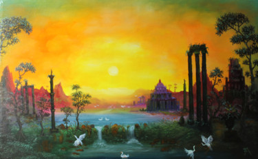 绘画 标题为“landscapes 1.” 由Akaki Zatiashvili, 原创艺术品, 油