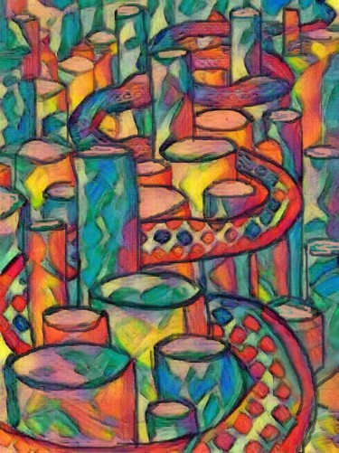 Pintura titulada "ÖTS" por Grégoire Koboyan (Cricorps), Obra de arte original, Oleo