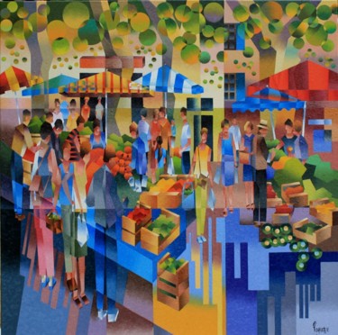 Peinture intitulée "MARCHE DU QUERCY BO…" par Jean Rougerie, Œuvre d'art originale, Huile