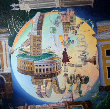 Painting titled "Triumph of Apollo" by Sergei Krupkin, Original Artwork, Oil