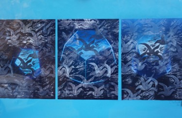 印花与版画 标题为“dodécaèdre” 由Dominique Duhot, 原创艺术品, 雕刻 安装在纸板上