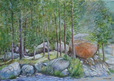 Painting titled "Loup y es tu?" by Michel Kulisa, Original Artwork, Acrylic