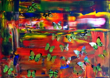 Butterfly empire Peinture intitulée "Butterfly empire" par Cb., Œuvre d'art originale, Acrylique