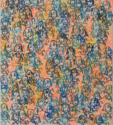 Peinture intitulée "Curaçao Mandarine" par Caroline Montigneaux, Œuvre d'art originale, Acrylique Monté sur Châssis en bois