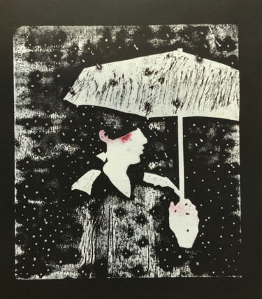印花与版画 标题为“Snowy evening 2” 由Sergey Sovkov, 原创艺术品, Collagraphy