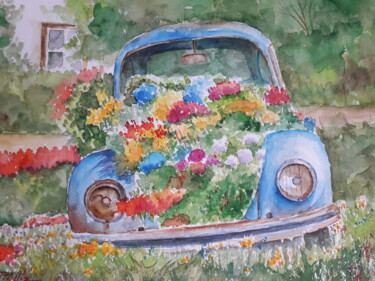 제목이 "old beetle"인 미술작품 Pedro Luiz Correia Dos Santos로, 원작, 수채화