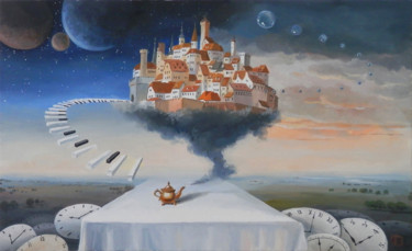 The Spirit of Time in the Extra-Temporal Dimension Painting titled "The Spirit of Time…" by Aleksandr Bolotov, Original Artwork, Oil