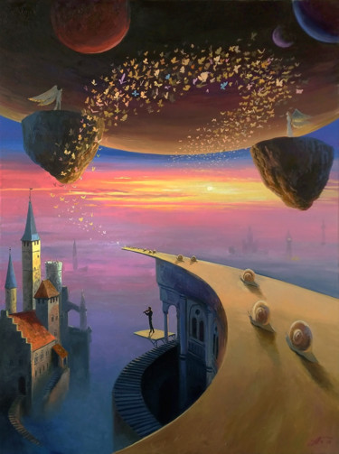 Infinite Transformation or the End of the Snail Era Painting titled "Infinite Transforma…" by Aleksandr Bolotov, Original Artwork, Oil