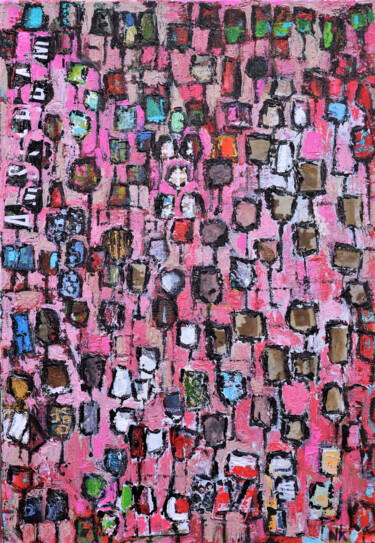 Painting titled "AMSTERDAM" by Germain Henneka, Original Artwork, Acrylic