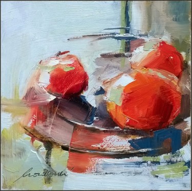 Painting titled "Mandarynki" by Kazimierz Mordarski, Original Artwork, Oil