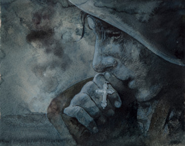 绘画 标题为“Последний бой” 由Андрей Яковлев, 原创艺术品, 水彩