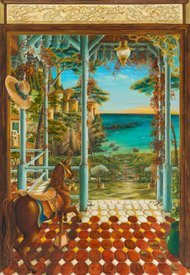 Painting titled ""Jouons-nous"" by Véronique Derrien, Original Artwork, Acrylic