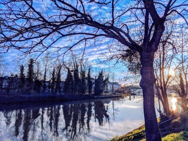Photographie intitulée "Rivière en hiver" par Béatrice Marie Penaud, Œuvre d'art originale, Photographie numérique