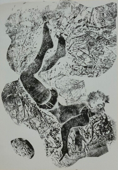印花与版画 标题为“Diver” 由Sergey Sovkov, 原创艺术品, Collagraphy