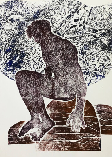 印花与版画 标题为“Bather 2” 由Sergey Sovkov, 原创艺术品, Collagraphy