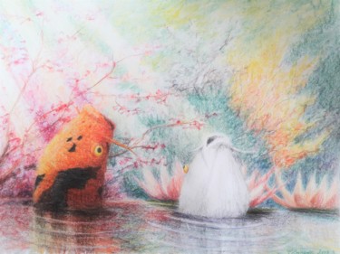 图画 标题为“Vous serez appelés” 由Clarisse Lamotte, 原创艺术品, 铅笔