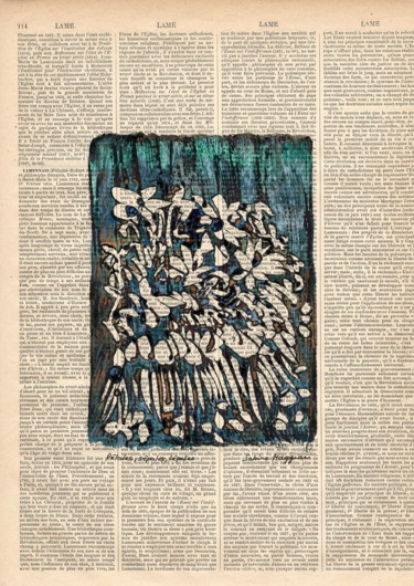 Prenten & gravures getiteld "Pétales, sépales, l…" door Sabine Maggiani, Origineel Kunstwerk, Monotype