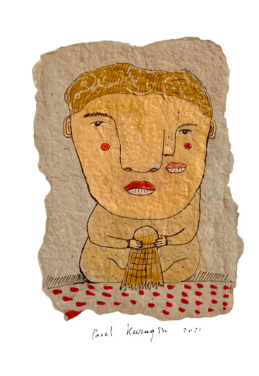 Collages intitulée "Shuttlecock" par Pavel Kuragin, Œuvre d'art originale, Collages