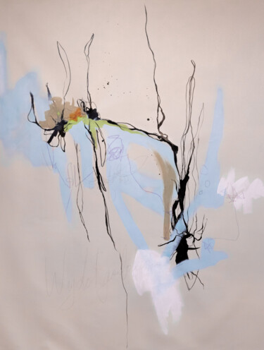 Painting titled "Orchidées 1" by Chantal Proulx, Original Artwork, Acrylic