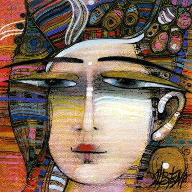 Peinture intitulée "Anna" par Albena Vatcheva, Œuvre d'art originale, Huile Monté sur Châssis en bois