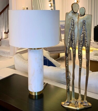 Sculpture titled "Brass Made Lovers S…" by Ase, Original Artwork, Metals