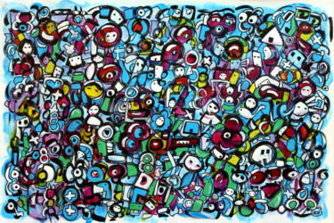 Pittura intitolato "1001 looks" da Riccardo Vitiello, Opera d'arte originale, Acrilico