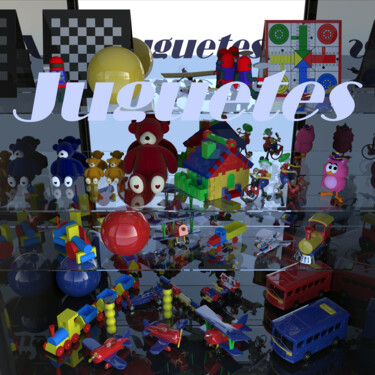 Arte digital titulada "JUGUETERIA" por Juan Aguirre, Obra de arte original, Modelado 3D