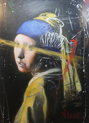 Girl with a Pearl Earring Painting titled "Girl with a Pearl E…" by Michael Andrew Law, Original Artwork, Acrylic