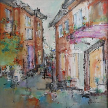 Memories of a summer vacation Painting titled "Memories of a summe…" by Martin Racko, Original Artwork, Acrylic Mounted on Cardboard