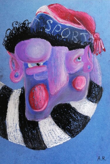 제목이 "A sportsman"인 그림 Anna Reshetnikova로, 원작, 파스텔
