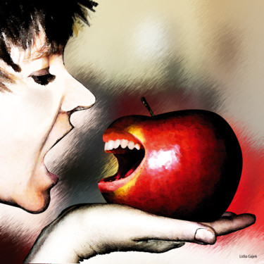 Grafika cyfrowa / sztuka generowana cyfrowo zatytułowany „Face to face with r…” autorstwa Lidia Gajek, Oryginalna praca, 2D…