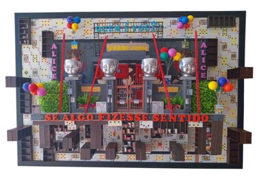 Collages titled "Alice no País das L…" by André Braga, Original Artwork, Collages