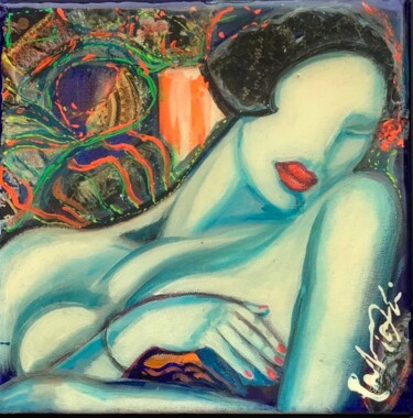 Painting titled "Nostalgique" by Patmoli, Original Artwork, Acrylic