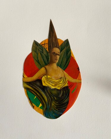 Collages intitulée "Émergence" par Catherine Jaq, Œuvre d'art originale, Collages