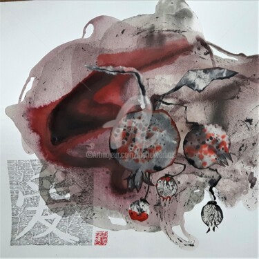 绘画 标题为“AMOUR” 由Mariekverbois, 原创艺术品, 墨