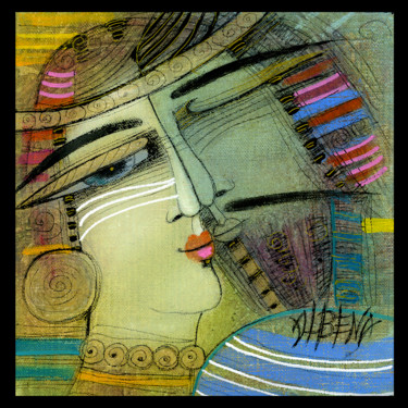 Peinture intitulée "Avec toi" par Albena Vatcheva, Œuvre d'art originale, Huile Monté sur Châssis en bois