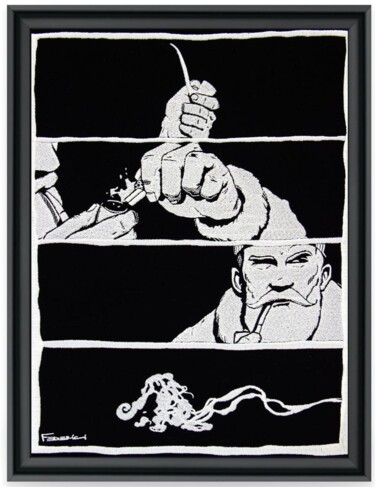 "Page 8" başlıklı Tekstil Sanatı Raphael Federici tarafından, Orijinal sanat, Nakış