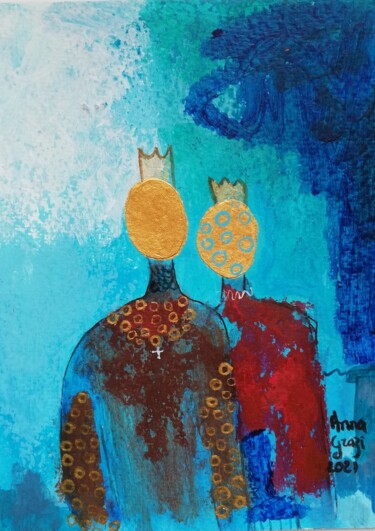 Après la messe 「Après la messe」というタイトルの絵画 Anna Graziによって, オリジナルのアートワーク, アクリル