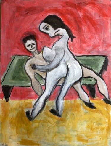 绘画 标题为“Eros on his birthday” 由Alfredo Machado Zingg, 原创艺术品, 丙烯