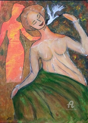 Le rêve 绘画 标题为“Le rêve” 由Janie Marty-Rozet, 原创艺术品, 丙烯