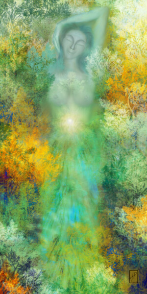 数字艺术 标题为“TREE SOUL” 由Hélène Patris, 原创艺术品, 数字油画