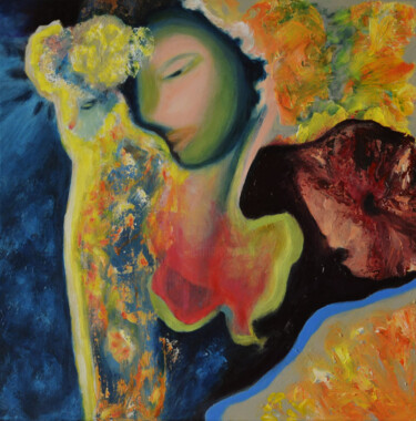 绘画 标题为“Blooming” 由Lu Meng, 原创艺术品, 丙烯 安装在木质担架架上