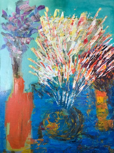 Painting titled "Bouquet" by Patrick Gianina, Original Artwork, Acrylic