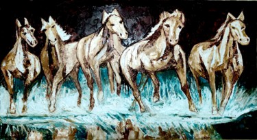 「FLEET FOOTED」というタイトルの絵画 Yesによって, オリジナルのアートワーク, オイル