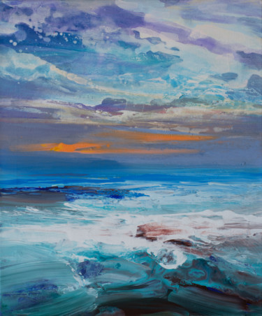 Malerei mit dem Titel "DUSK ENERGIES" von Kevan Mcginty, Original-Kunstwerk, Acryl Auf Keilrahmen aus Holz montiert