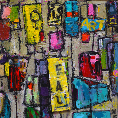 Painting titled "ART - EAU" by Germain Henneka, Original Artwork, Acrylic