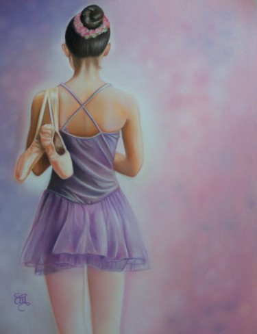 "Fragile" Peinture intitulée ""Fragile"" par Christine Mergnat, Œuvre d'art originale, Pastel