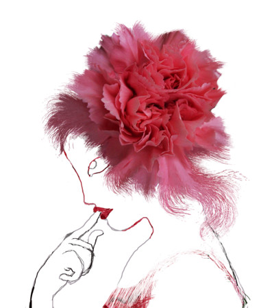 Arte digitale intitolato "Flowers Ladies n.2" da Maria Cristina Cerminara, Opera d'arte originale, Pittura digitale