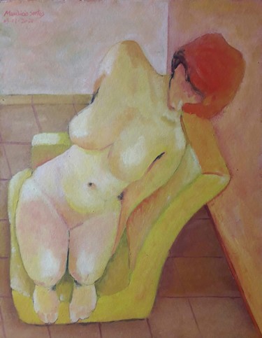 Pintura intitulada "O vazio 11" por Mauricio Santos, Obras de arte originais, Óleo
